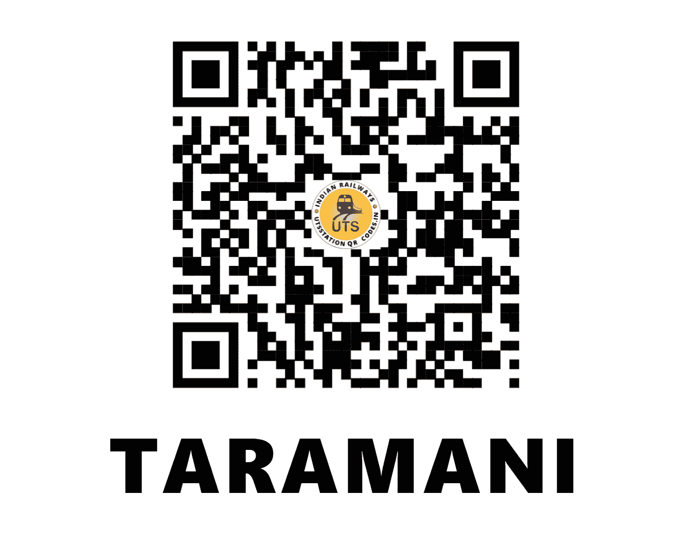 UTS QR Code for TARAMANI - TRMN - SR (TAMIL NADU)